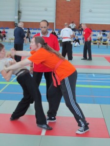 Push Hands Turnier Frauen während des Turniers